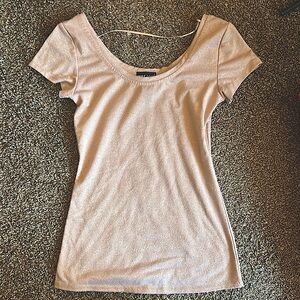 Wet Seal Sparkly Light Pink T-Shirt size Small